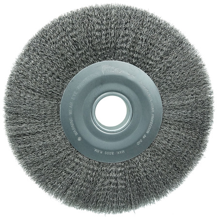 WEILER 12" Wide Face Crimped Wire Wheel .0118" Steel Fill 2" Arbor Hole 3220